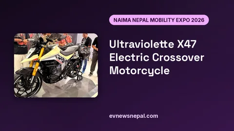 Ultraviolette X47 (e-motorcycle) at NAIMA Nepal Mobility Expo 2026